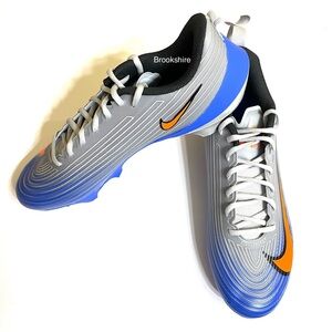 Nike Vapor Speed 3 Football Cleats Size 11.5 FB3303-001 Wolf Grey Racer Blue